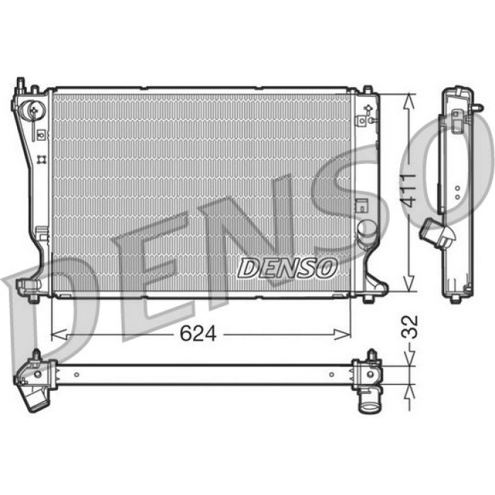 Denso Motorkühler DRM50032 Denso Motorkühler DRM50032