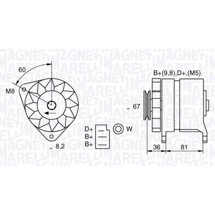 Magneti Marelli Lichtmaschine 054022384010 Magneti Marelli Lichtmaschine 054022384010