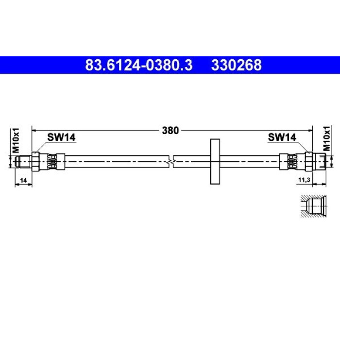 ATE Bremsschlauch 83.6124-0380.3 ATE Bremsschlauch 83.6124-0380.3