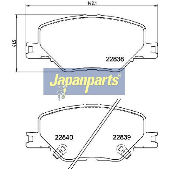 Japanparts Bremsbeläge PA-0417AF Japanparts Bremsbeläge PA-0417AF