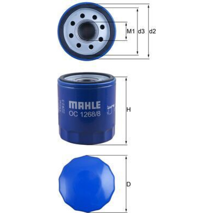 Mahle Original Ölfilter OC 1268/8