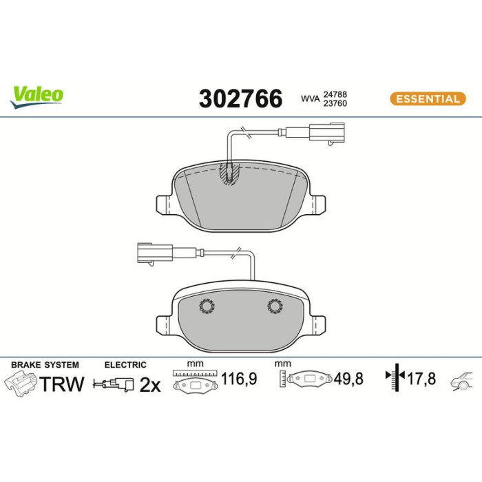Valeo Bremsbelagsatz 302766