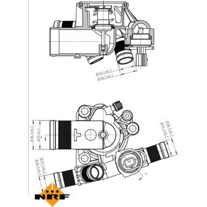 NRF Kühlmittelthermostat 725051 NRF Kühlmittelthermostat 725051
