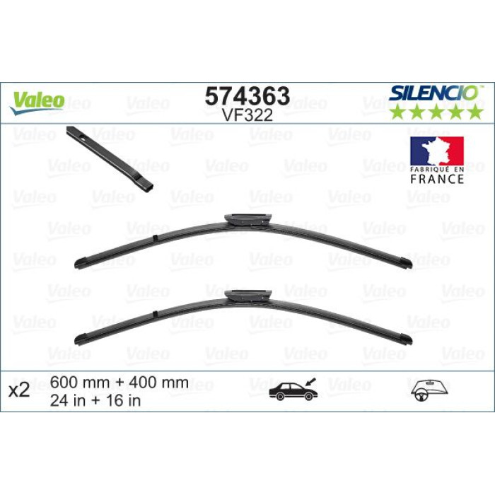 Valeo VM322 Silencio X.TRM Wischer 574363 Valeo VM322 Silencio X.TRM Wischer 574363