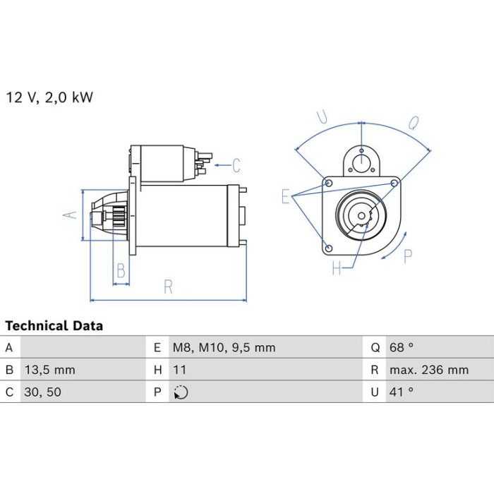 Bosch Starter 0 986 026 390 Bosch Starter 0 986 026 390