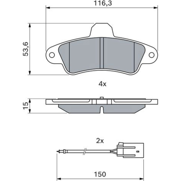 Bosch Bremsbelagsatz 0 986 460 991 Bosch Bremsbelagsatz 0 986 460 991