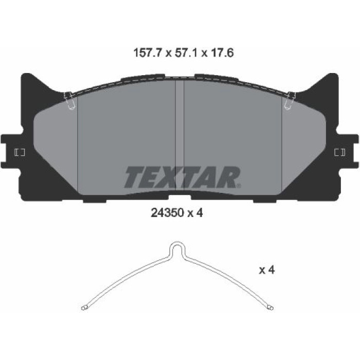 Textar Bremsbelagsatz 2435001 Textar Bremsbelagsatz 2435001