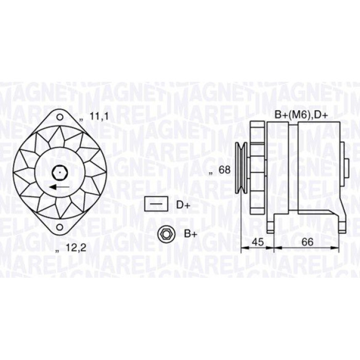 Magneti Marelli Lichtmaschine 063321112010 Magneti Marelli Lichtmaschine 063321112010