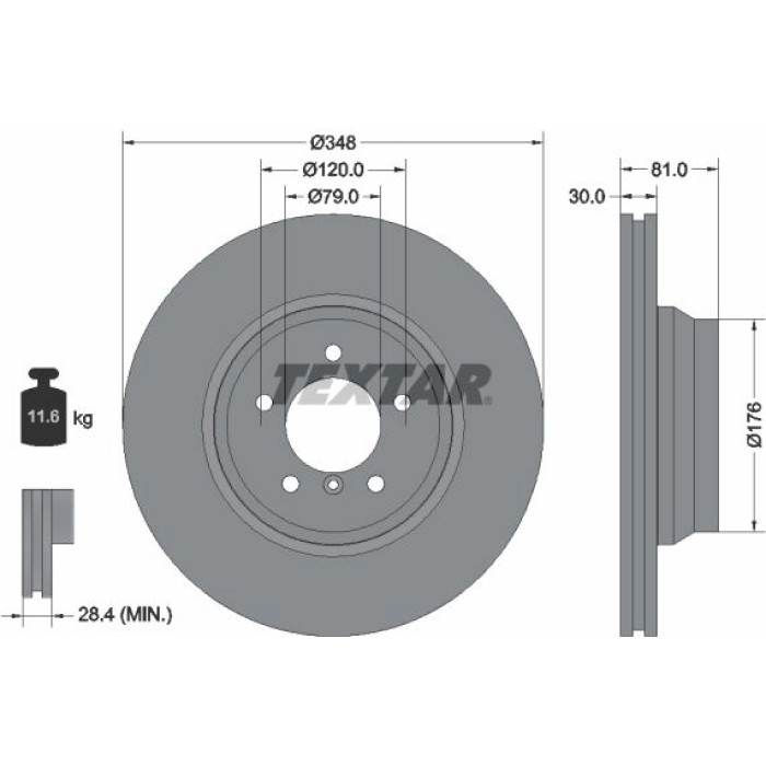 Textar Bremsscheibe 92122905