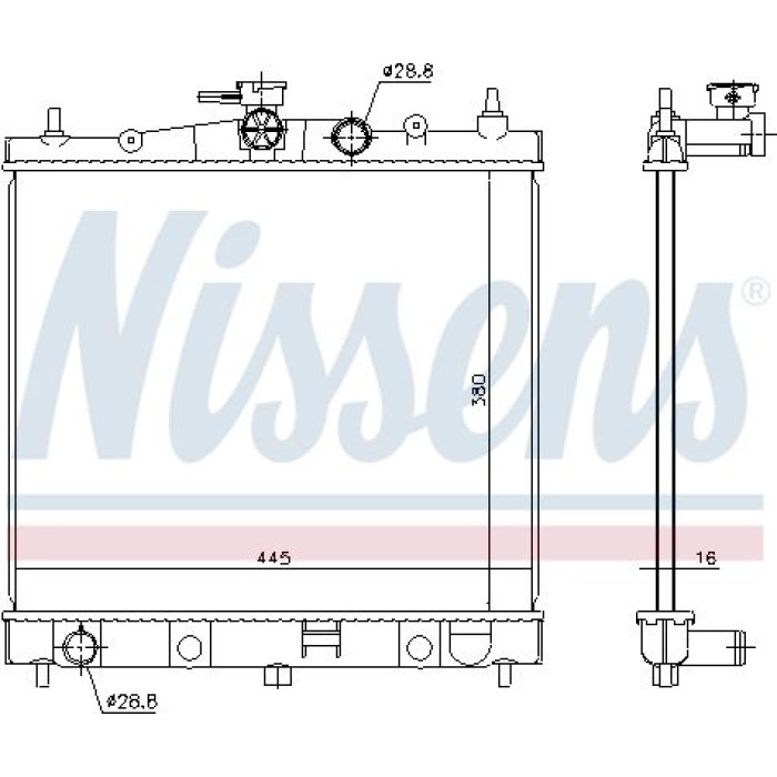 Nissens Wasserkühler PKW 68728 Nissens Wasserkühler PKW 68728