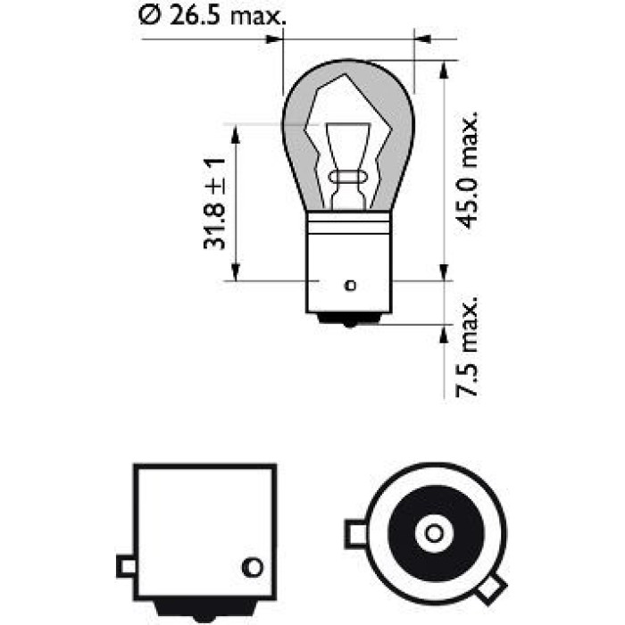 12496NACP PHILIPS PY21W Glühlampe 12 V 21 W BAU15s - 12496NACP - l 12496NACP PHILIPS PY21W Glühlampe 12 V 21 W BAU15s - 12496NACP - l