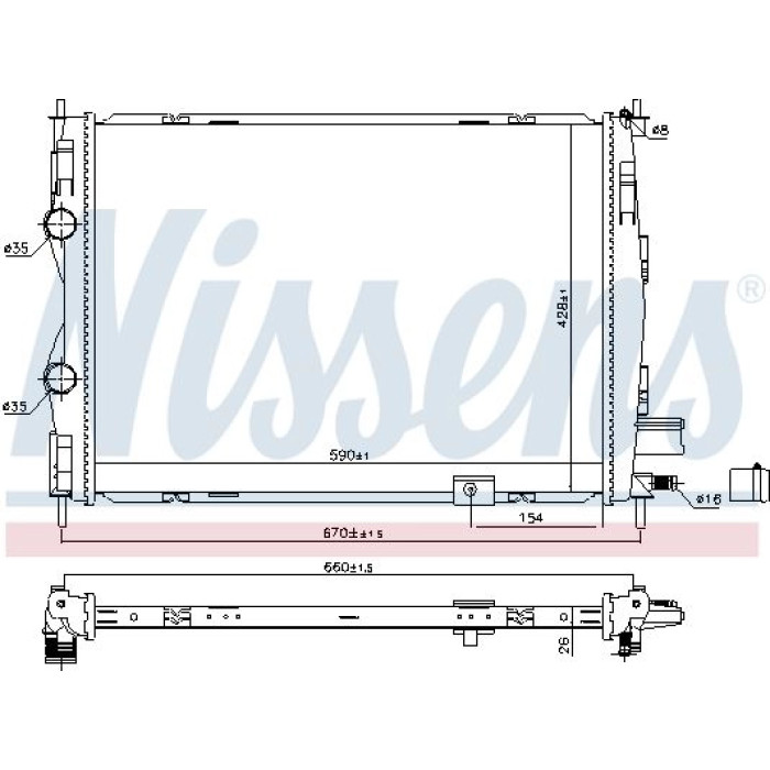 Nissens Wasserkühler PKW 68811 Nissens Wasserkühler PKW 68811