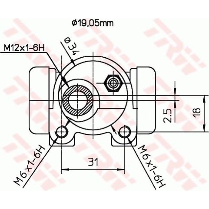 TRW Radbremszylinder BWD124 TRW Radbremszylinder BWD124