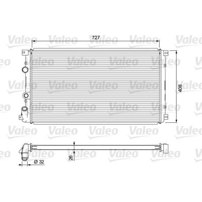 Valeo Motorkühler 701725 Valeo Motorkühler 701725