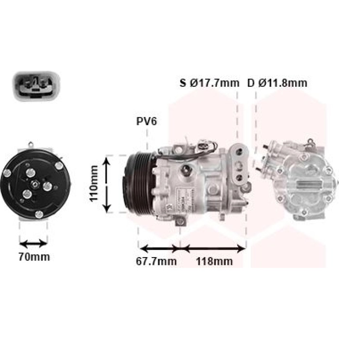 1700K384 Van Wezel Klimakompressor 1700K384 1700K384 Van Wezel Klimakompressor 1700K384