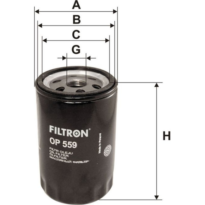OP 559 Filtron Ölfilter OP 559 OP 559 Filtron Ölfilter OP 559