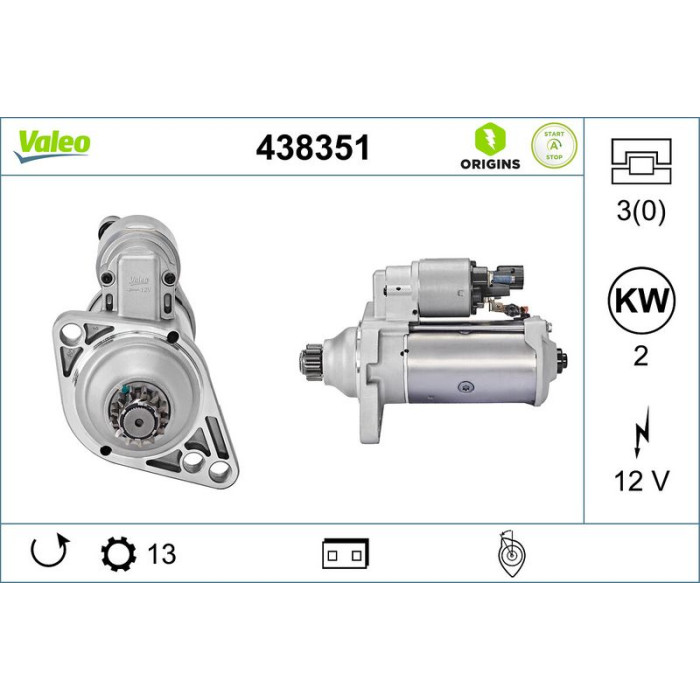 Valeo Anlasser 438351 Valeo Anlasser 438351