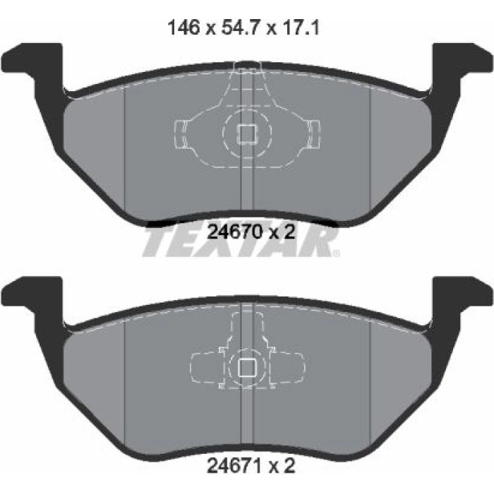 Textar Bremsbelagsatz 2467001 Textar Bremsbelagsatz 2467001
