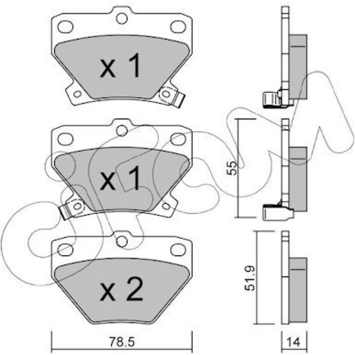 CIFAM Bremsbelagsatz, Scheibenbremse 822-424-0 CIFAM Bremsbelagsatz, Scheibenbremse 822-424-0