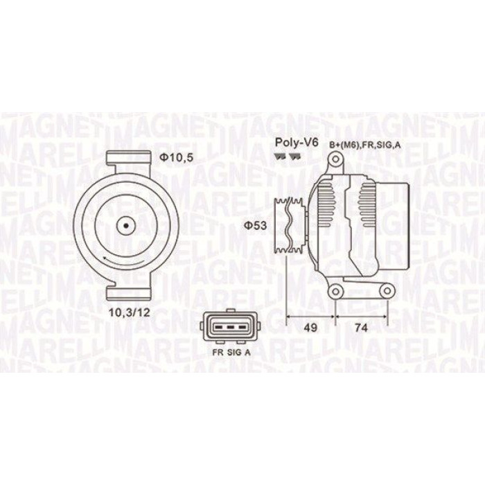 Magneti Marelli Lichtmaschine 063731638010 Magneti Marelli Lichtmaschine 063731638010