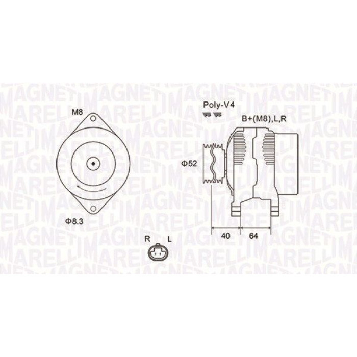 Magneti Marelli Lichtmaschine 063732023010 Magneti Marelli Lichtmaschine 063732023010