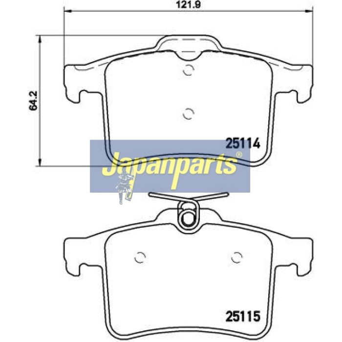 Japanparts Bremsbeläge PP-0312AF Japanparts Bremsbeläge PP-0312AF