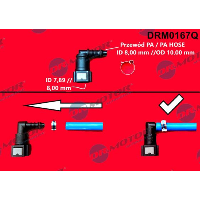 DR.MOTOR Schlauchverbinder, Kraftstoffschlauch DRM0167Q DR.MOTOR Schlauchverbinder, Kraftstoffschlauch DRM0167Q