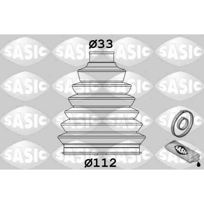 2933073 SASIC Faltenbalgsatz, Antriebswelle 2933073 2933073 SASIC Faltenbalgsatz, Antriebswelle 2933073