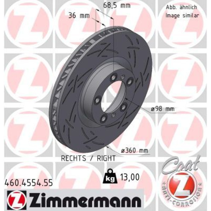 Zimmermann Bremsscheibe 460.4554.55 Zimmermann Bremsscheibe 460.4554.55