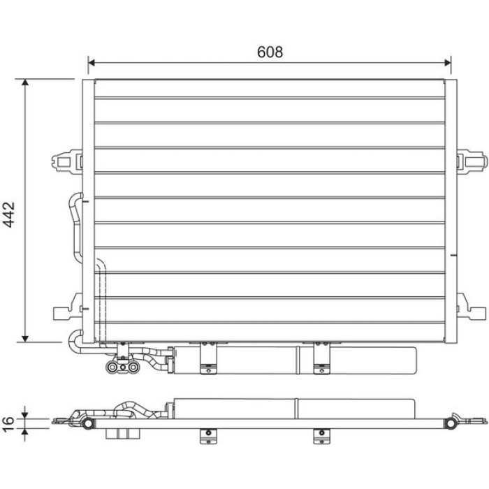 Valeo Klimakondensator 818003 Valeo Klimakondensator 818003