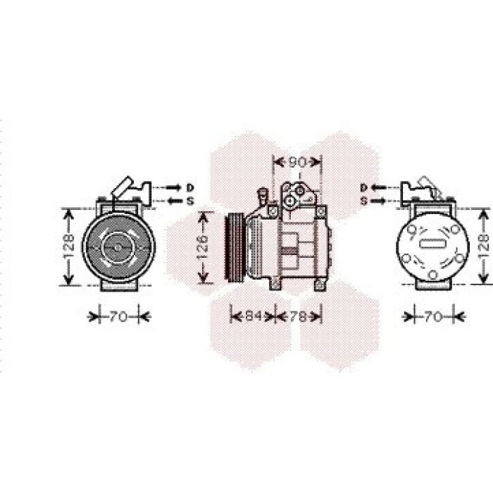 Van Wezel Klimakompressor 8300K052 Van Wezel Klimakompressor 8300K052
