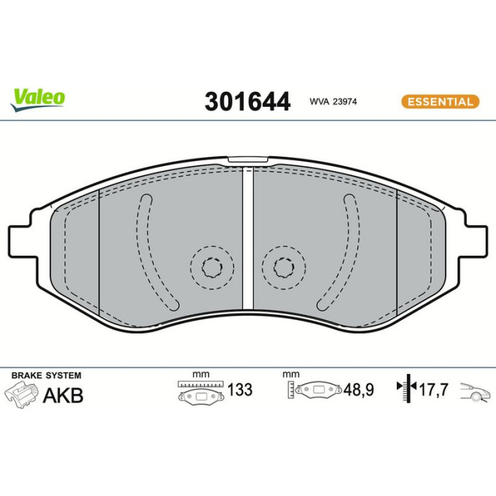 Valeo Bremsbelagsatz 301644