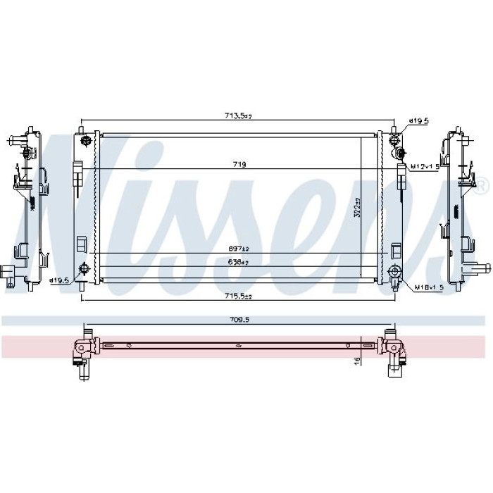 Nissens Wasserkühler PKW 68737 Nissens Wasserkühler PKW 68737