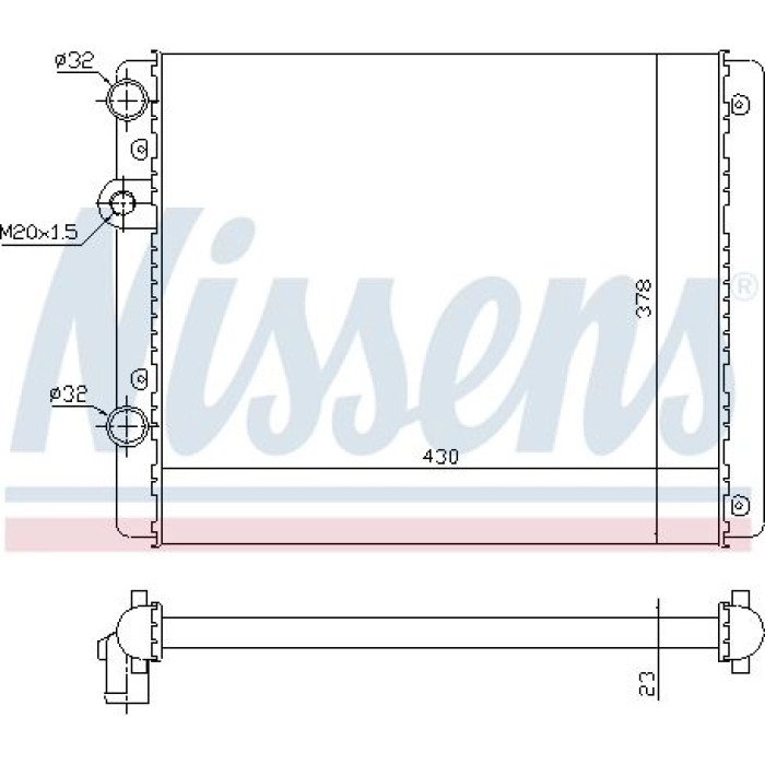 Nissens Wasserkühler PKW 652341 Nissens Wasserkühler PKW 652341