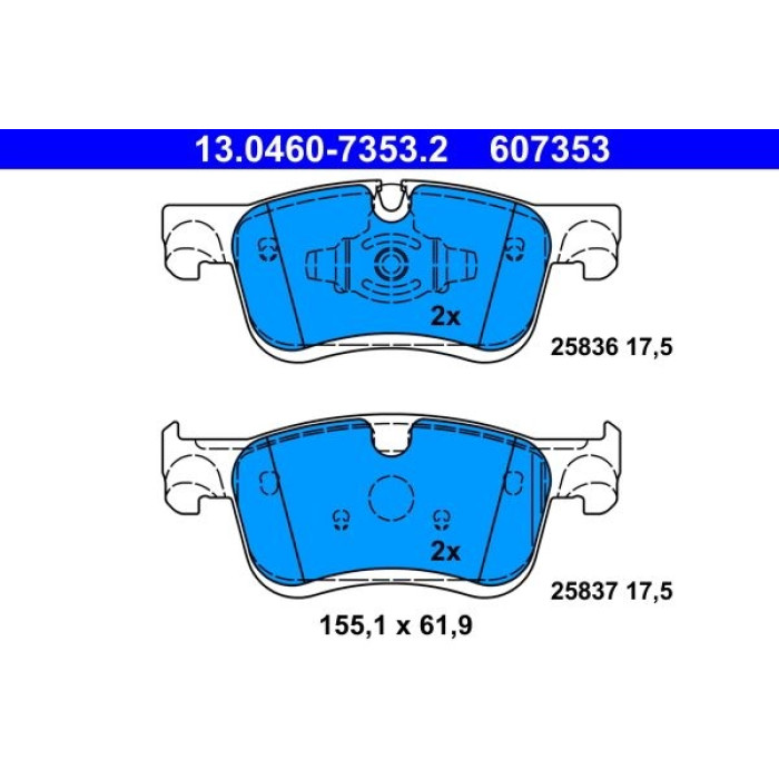 ATE Bremsbelagsatz 13.0460-7353.2 ATE Bremsbelagsatz 13.0460-7353.2