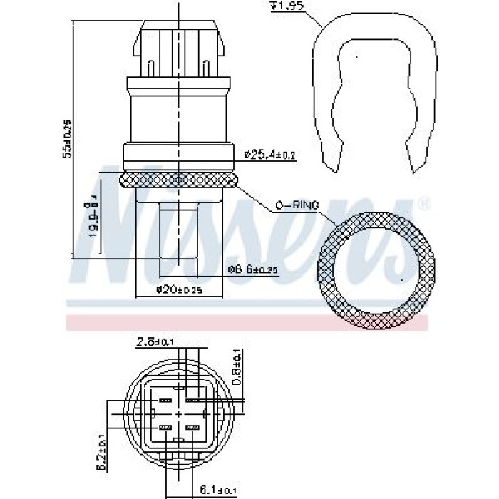 Nissens Kühlmitteltemperatursensor 207061 Nissens Kühlmitteltemperatursensor 207061