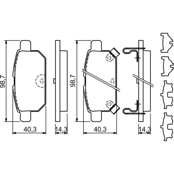 Bosch Bremsbelagsatz 0 986 494 931
