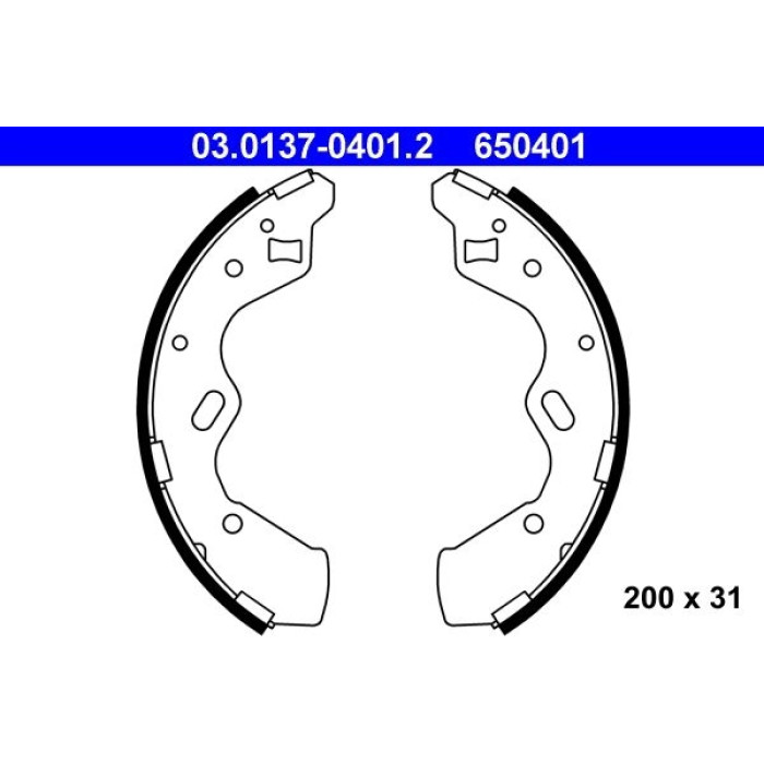 ATE Bremsbacken 03.0137-0401.2