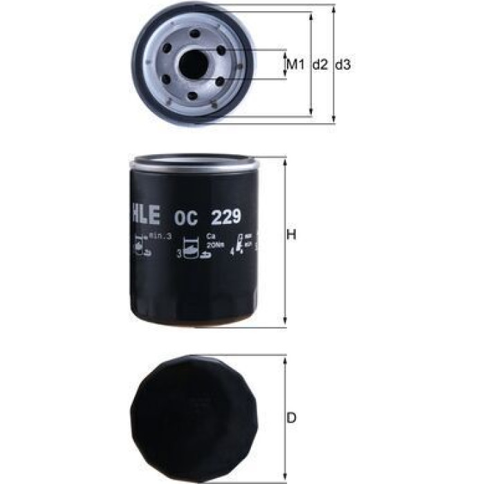 Mahle Original Ölfilter OC 229 Mahle Original Ölfilter OC 229