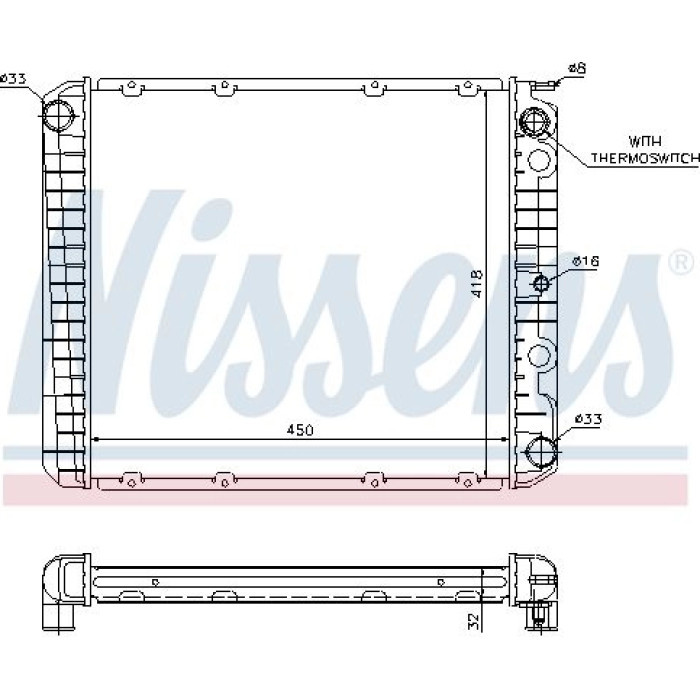 Nissens Motorkühler 65525A Nissens Motorkühler 65525A