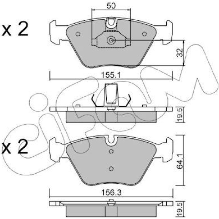 CIFAM Bremsbelagsatz, Scheibenbremse 822-207-5 CIFAM Bremsbelagsatz, Scheibenbremse 822-207-5
