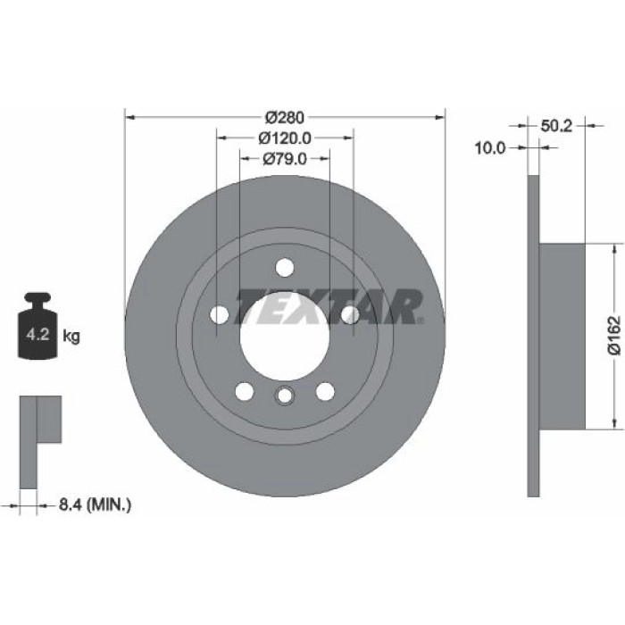 Textar Bremsscheibe 92238703 Textar Bremsscheibe 92238703