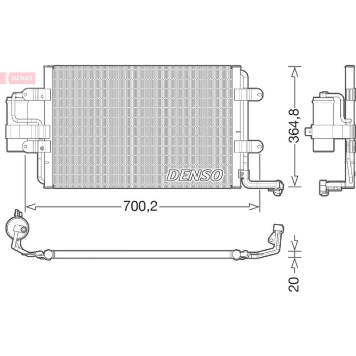 Denso Klimakondensator DCN32021 Denso Klimakondensator DCN32021