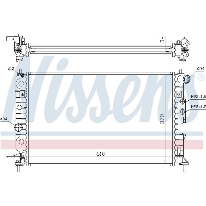 Nissens Wasserkühler PKW 630121 Nissens Wasserkühler PKW 630121