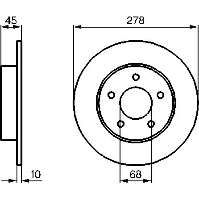 Bosch Bremsscheibe 0 986 479 B64 Bosch Bremsscheibe 0 986 479 B64