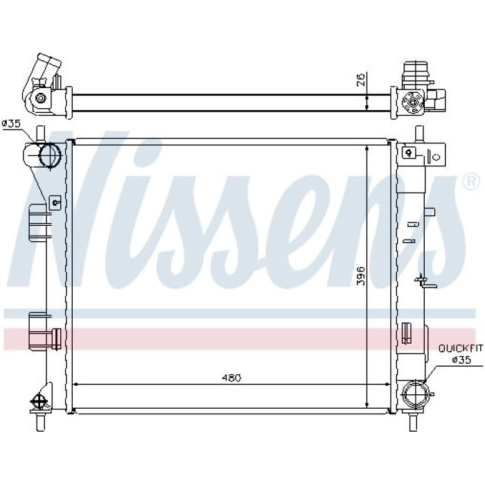 Nissens Wasserkühler PKW 67607 Nissens Wasserkühler PKW 67607