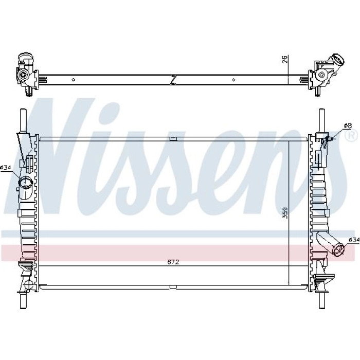 Nissens Wasserkühler PKW 62128 Nissens Wasserkühler PKW 62128