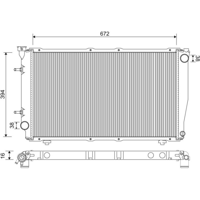 Valeo Motorkühler 701236 Valeo Motorkühler 701236
