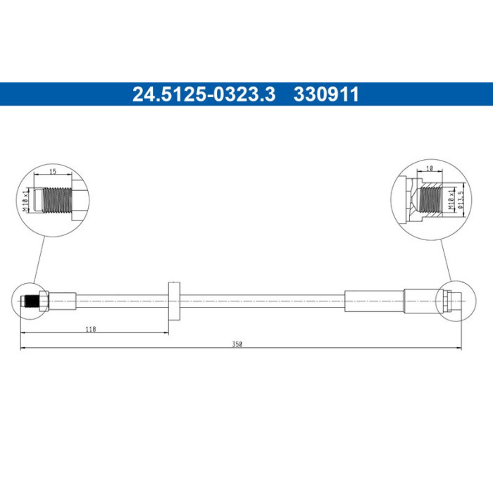 ATE Bremsschlauch 24.5125-0323.3 ATE Bremsschlauch 24.5125-0323.3