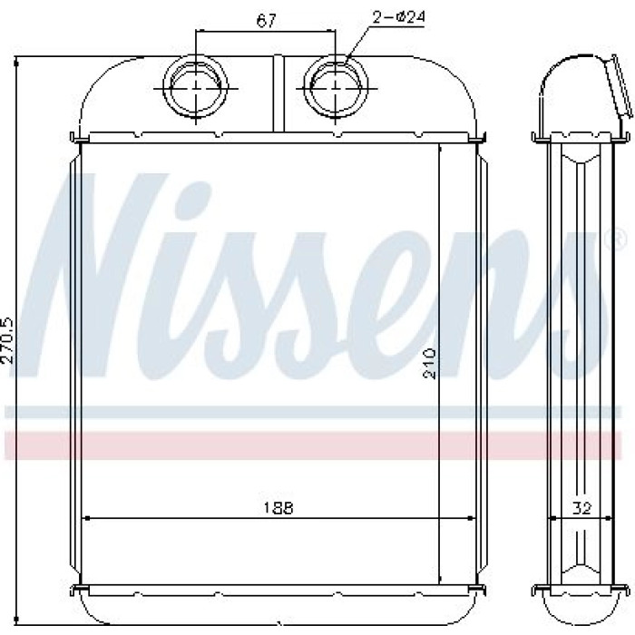 Nissens Heizungskühler PKW 73467 Nissens Heizungskühler PKW 73467